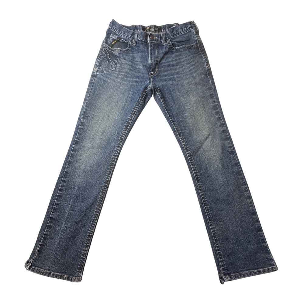 Ariat Rebar M4 Jeans Mens 32x34 (32x31) Blue Bodie Relaxed Boot DuraStretch Work